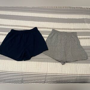 SOFFE GIRLS PLAY SHORTS navy blue and a light grey pair youth medium SIZE 8-10